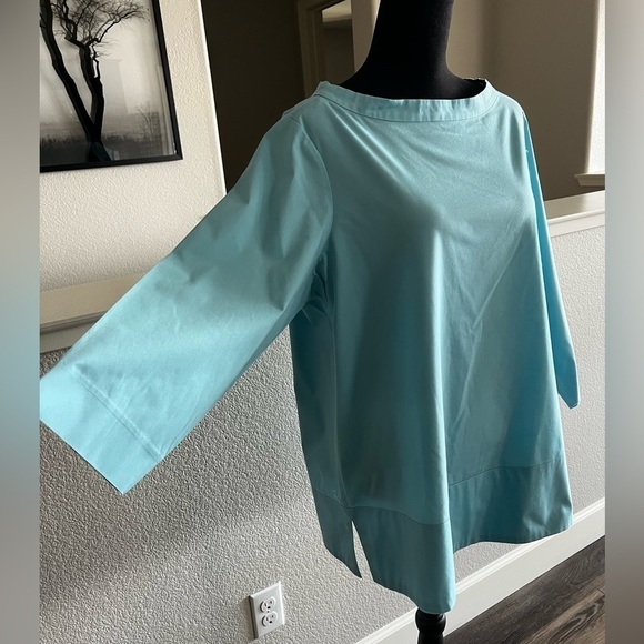 Martha STEWART STRETCH POPLIN BLOUSE - MEDIUM - - Picture 5 of 9